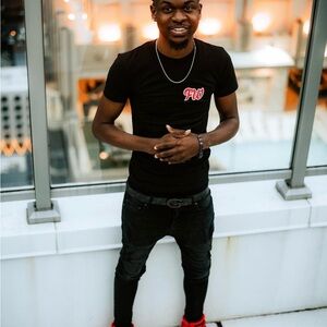 Black “Poker” Design Graphic Tee